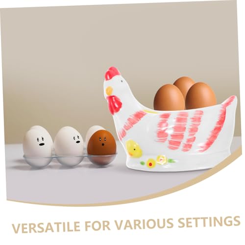 Support à œufs cuisine coquetier poussemplacement rangement céramique - 4