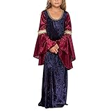 Du erhältst ein prachtvolles samtenes Kleid für Kinder, welches detailliert und hochwertig verarbeitet ist und jede Prinzessin erstrahlen lässt