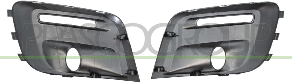 Radiator grille set primed in bumper