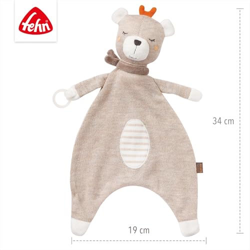 Miniatura 4 de Fehn Pañuelo De Peluche Osito Natur Compañero De Juegos Y Peluche De Algodón De Cultivo Ecológico - Con Sujeción Para Chupete Para Bebés Y Niños Pequeños A Partir De 0 Meses