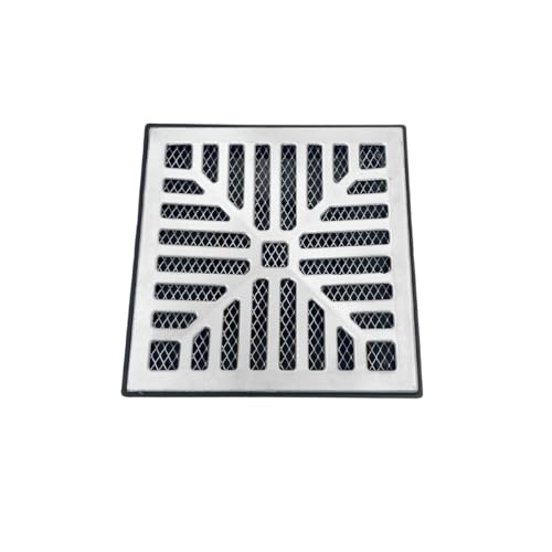 Ralo 20X20 Alumínio Concova Saída Baixa 100mm Anti Cheiro Sifonado e Tela Anti Insetos