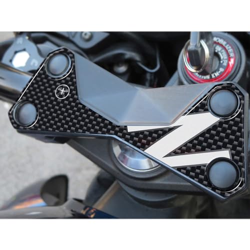 labelbike - 3D Resin Sticker Decoration and Protection of Motorcycle Fork Plate Compatible with Kawasaki Z750 Z1000 ''Z'' - White Color