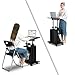VINGLI Lectern Podium Stand, Mobile Height Adjustable Church Classroom Lecture, Portable Presentation Concert Podium, Reading or Laptop Desk with Edge Stopper, Black