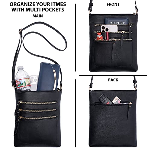 Solene Crossbody Bag Functional Multi Pocket Messenger Purse Top Zip Closure Shoulder Handbag With Adjustable Strap4