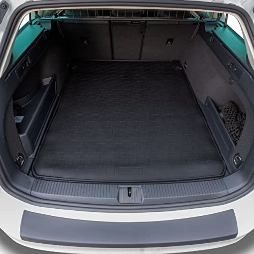 Travall Liner Tapis en Caoutchouc Compatible avec Volkswagen Passat SW (2014 et Ultérieur) Alltrack (2015 et Ultérieur) TBM1124 - Tapis de Coffre en Caoutchouc sur Measure