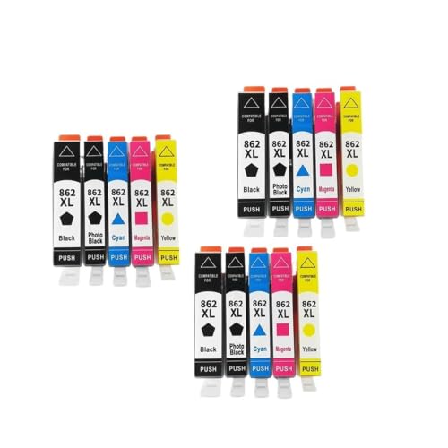 Cartouche d'encre noire 862 compatible HP lot de 3 pour imprimante