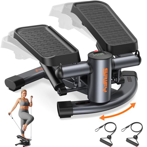 Image of SPORTSROYALS Stair Stepper,Twist /Mini Stepper for Exercise at Home,Step Machine with Resistance Bands for Full Body Workout, 350lbs+ Capacity