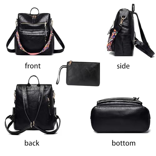 Image of Women's Fashion Backpack Purse for Women Leather Multipurpose Design Ladies Shoulder Bag Travel bag Satchel Handbags