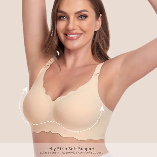 Gailife Floral Nursing Bras for Breastfeeding Comfort Maternity Bras for Pregnancy Seamless Bralettes with Extra Extender2