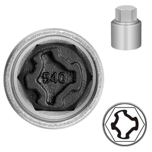 540 Wheel Locking Nut Key for VW, Socket Adapter (OD 28mm-ID 25mm)
