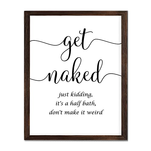 Panneau mural en bois Get Naked de 40x50 cm pour la décoration moderne de votre salle de bain