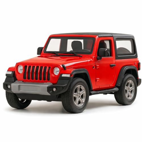 Image of Thar Diecast Matel Toy Car for Kids 1:32 Scale with Pull Back Action | Openable Doors Mini Jeep SUV Model Vehicle with Lights & Sound | Collectible Toy Car Gift for Kids Boys Girls 3+ Die Cast (Red)