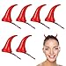 Produktbild minkissy 4 stücke teufel horn haarspangen halloween cosplay haarschmuck haarnadel für kinder erwachsene maskerade party (rot)