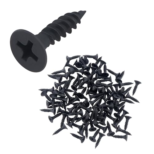 Smgda 100 Pcs Self Tapping Screws, M4*16mm Phillips Flat Head Wood Screws