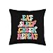 Eat Sleep Cheer Repeat Cheerleader Cheerleading Women Girls Throw Pillow