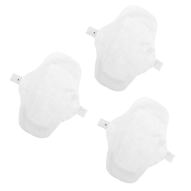 Beaupretty 3pcs Washable Sanitary Pads Women Reusable Cotton Menstrual Towels Strong Absorption Organic Certified Cotton Feminine Care