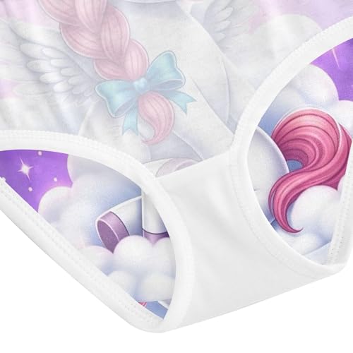 Cotton Toddler Girls Underwear Cute Pink Unicorn Purple Girl Panties Cute Florals Kids Briefs Undies 2t 5