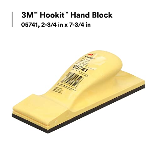 3M Hookit Hand Block 05741, 2-3/4 in x 7-3/4 in, Flat Sanding, Fast Change Out