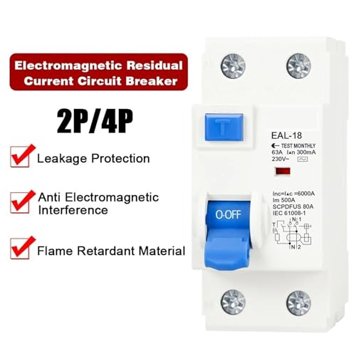 Disjoncteur différentiel 2P 10A 100mA type AC pour tableau - 3