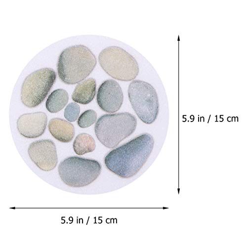 DOITOOL 8PCS Bathtub Stickers Non Slip for Adults or Kids,Colorful Stone Patterns Anti Slip Shower Decals Non Slip Safety Adhesive Shower Appliques with 1 Scraper for Bath Tub and Shower Surfaces