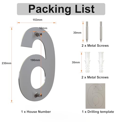 Large Modern House Numbers Stainless Steel Door Numbers -Corrosion Resistant and Easy to Clean - Image 2