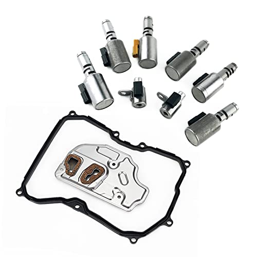 09G321370 09G325429A 09G 8pcs Transmission Solenoid Valve Filter Gasket Kit Set Compatible with V-W Beetl-e Jett-a Rabbit Gol-f 2.5