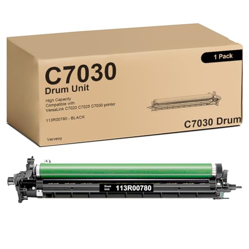 VersaLink 113R00780 Black Imaging Drum Unit Replacemnet for Xerox 113R00780 High Yield Drum C7020 C7025 C7030 Drum Cartridge for VersaLink C7020 C7025 C7030 Printer (1-Pack, Black)