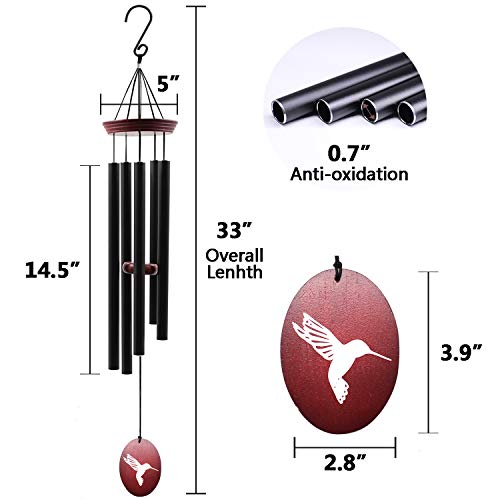 Howarmer Hummingbird Outdoor Wind Chimes thumb #2