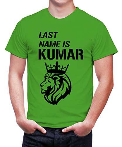 Image of Caseria Men's Cotton Printed T-Shirt -Last Name is Kumar | 100% Cotton | Half Sleeves | Regular Fit | Printed | Round Neck | Graphic T Shirt