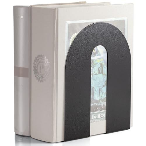 Officemate Heavy Duty 10' Bookends, Non-Skid Base, Black, Pair (93142)