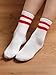 COTTON DAY Unisex School Kids Boys Girls Soft Cotton White Athletic Socks with Colorful Stripes 4-6 Years S (6)