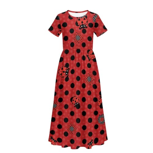 Vestido de verano largo de follaje otoñal transpirable con estampado exclusivo