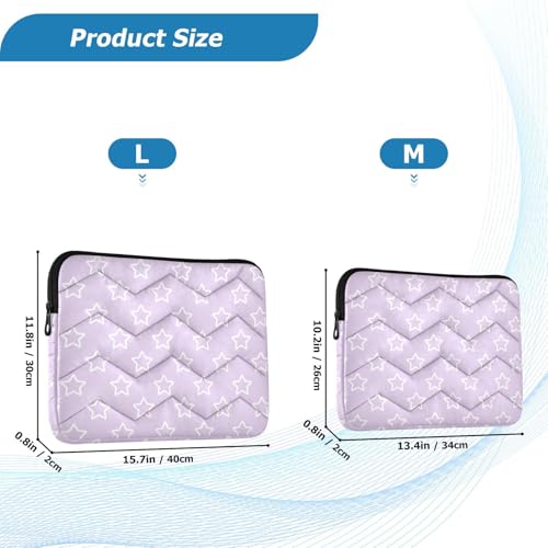 Funda para portátil 15-16 pulgadas Stars Shape Light Purple miniatura 3