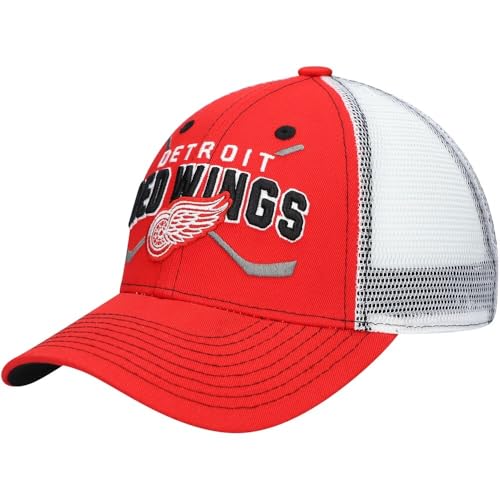 Outerstuff NHL Youth Core Lockup Meshback Adjustable Hat (US, Alpha, One Size, Detroit Red Wings)