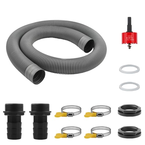 TXXATX Regentonnen Verbindungsset Überlauf Regentonne Regentonnen Anschluss Set enthalten 100 cm Verbindungsschlauch 32 mm Tankdurchführung Regenfass Verbinder für Regenfass Wassertanks Zisternen TXXATX Regentonnen Verbindungsset Überlauf Regentonne Regentonnen Anschluss Set enthalten 100 cm Verbindungsschlauch 32 mm Tankdurchführung Regenfass Verbinder für Regenfass Wassertanks Zisternen