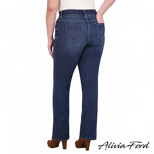 Women's Plus Size Jeans for Women - High Rise Elastic Plus Size Bootcut Jeans for Women - 32" Inseam3