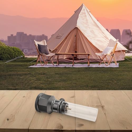 Lanterna a gas con candela, lampada da campeggio con serbatoio vuoto, tubo luminoso portatile per esterni, per pesca, escursionismo, alpinismo (lanterna a gas con serbatoio)