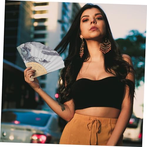 OSALADI Tragbarer Fächerrahmen Bamboo Klappbarer DIY Handfächer Rahmen Für Bastelprojekte Hochzeit Event Dekoration 8.27X0.79X0.39 Zoll