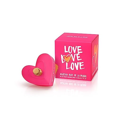 Agatha Ruiz de la Prada, Perfumes Love Love Love, Eau de Toilette para Mujer, Larga duración, Fragancia alegre, moderna, Notas frutales, cítricas y florales, Optimo para uso diario, 80 ml