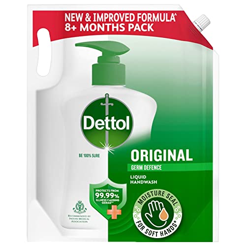Image of Dettol Liquid Hand wash Refill Original -1500 ml and Dettol Liquid Soap Jar Original, 900 ml