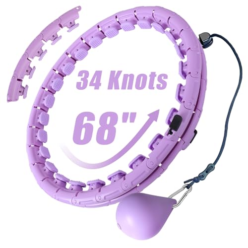 OurStarry 34 Knots Weighted Workout Hoop Plus Size, Smart Waist Exercise Hoop for Adults Weight Loss...