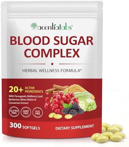 Blood Sugar Complex | Advanced Formula with 20 Herbs and Vitamins...