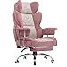 COMHOMA Big and Tall Gaming Chair with Pocket Spring Lumbar Support, Ergonomic Office Chair with Footrest, Executive Desk Chair with Outward Fixed Soft Armrests, Computer Chair with High Back, GYPK