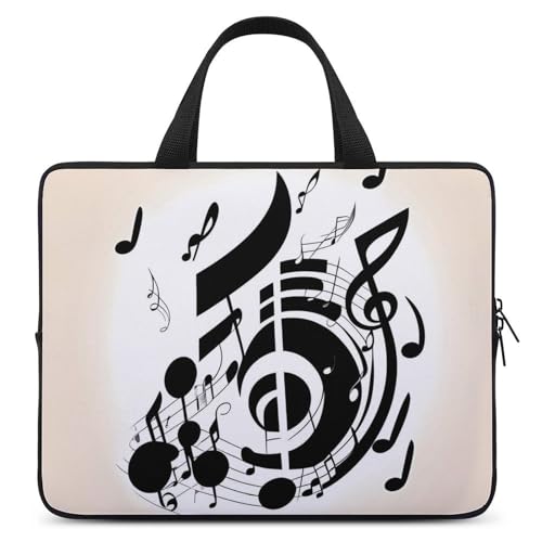 Housse ordinateur 43,2 cm motif notes de musique pour grand PC portable