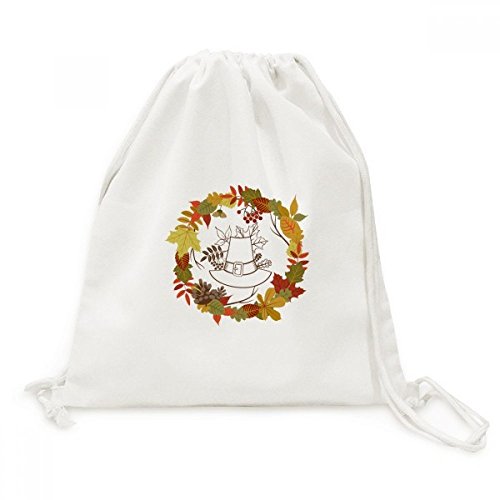 Sac cordon motif automne pour vos randonnées et sorties