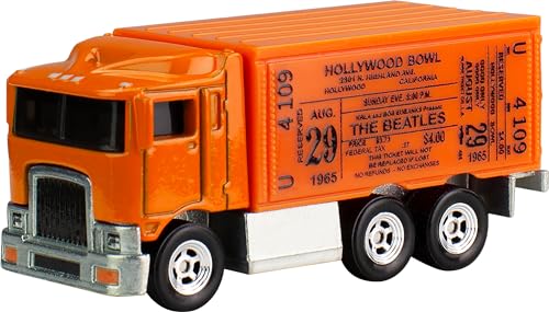 Hot Wheels Premium Toy Truck, 1:64 Scale Die-Cast Beatles Semi Replica with Hollywood Bowl Ticket Deco, for Pop Culture Fans - Les Beatles, Paul McCartney, John Lennon, RIngo Starr, George Harrison Hot Wheels Premium Toy Truck, 1:64 Scale Die-Cast Beatles Semi Replica with Hollywood Bowl Ticket Deco, for Pop Culture Fans