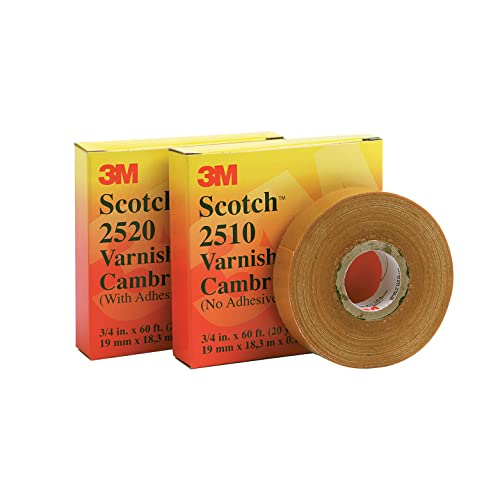 Image of 3M Electrical Insulating Varnished Cambric Tape 2520, 3 /4 in x 36 yd, 3 /4 in Width, 36 Foot Length