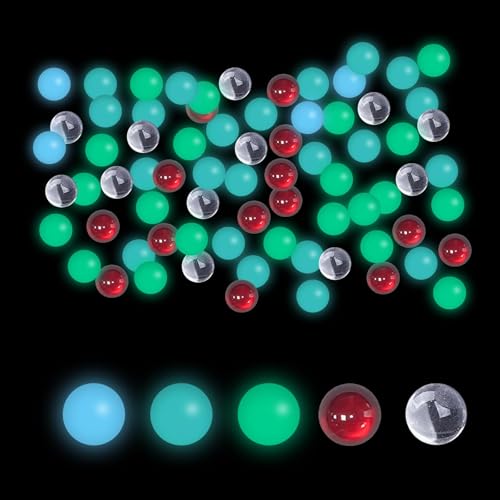 Aoheuo 6mm Color Mixing Quartz Balls UV Reactive Pearls American Glass (10pcs)