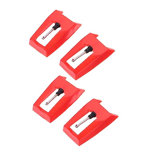 HEMOTON 4pcs Aluminum Record Player Stylus Gramophone Needle Easy Install Turntable Pickup for Vinyl Records