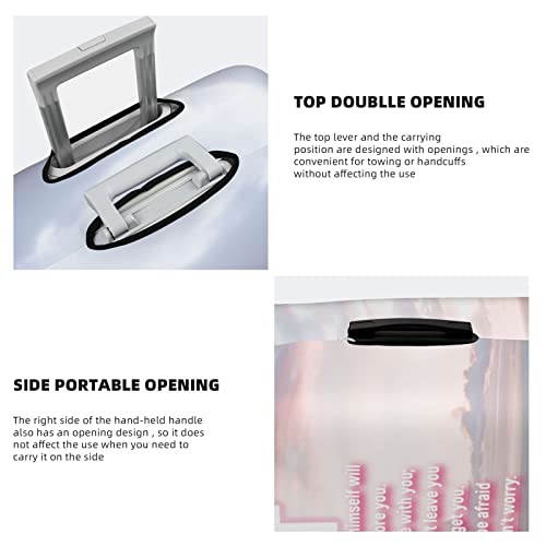 Luggage Covers for Suitcase TSA Approved Christian Prayer Luggage Protector Suitcase Cover Christian Gifts for Women Men with Bible Scripture Deuteronomy 31:8 Large Size 25-28in4